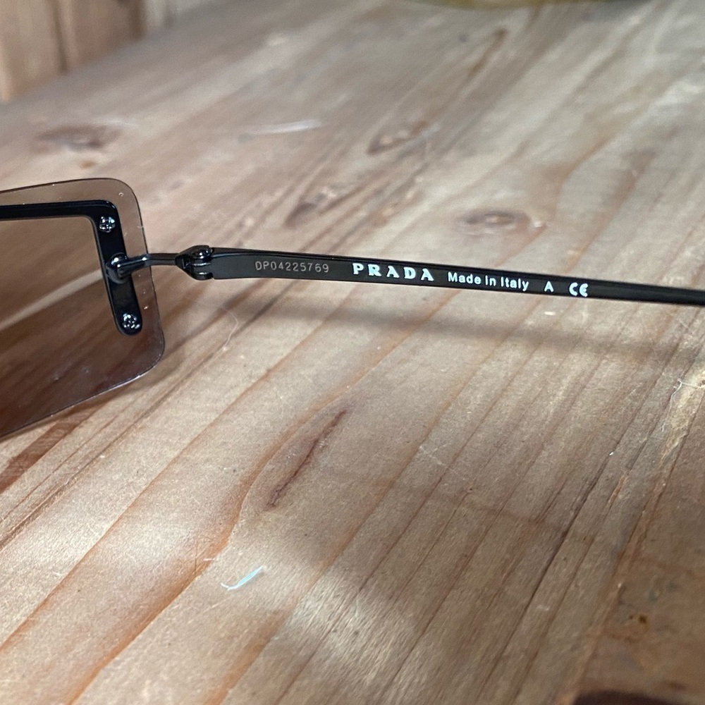 Prada Rectangle Sunglasses Black - image 8